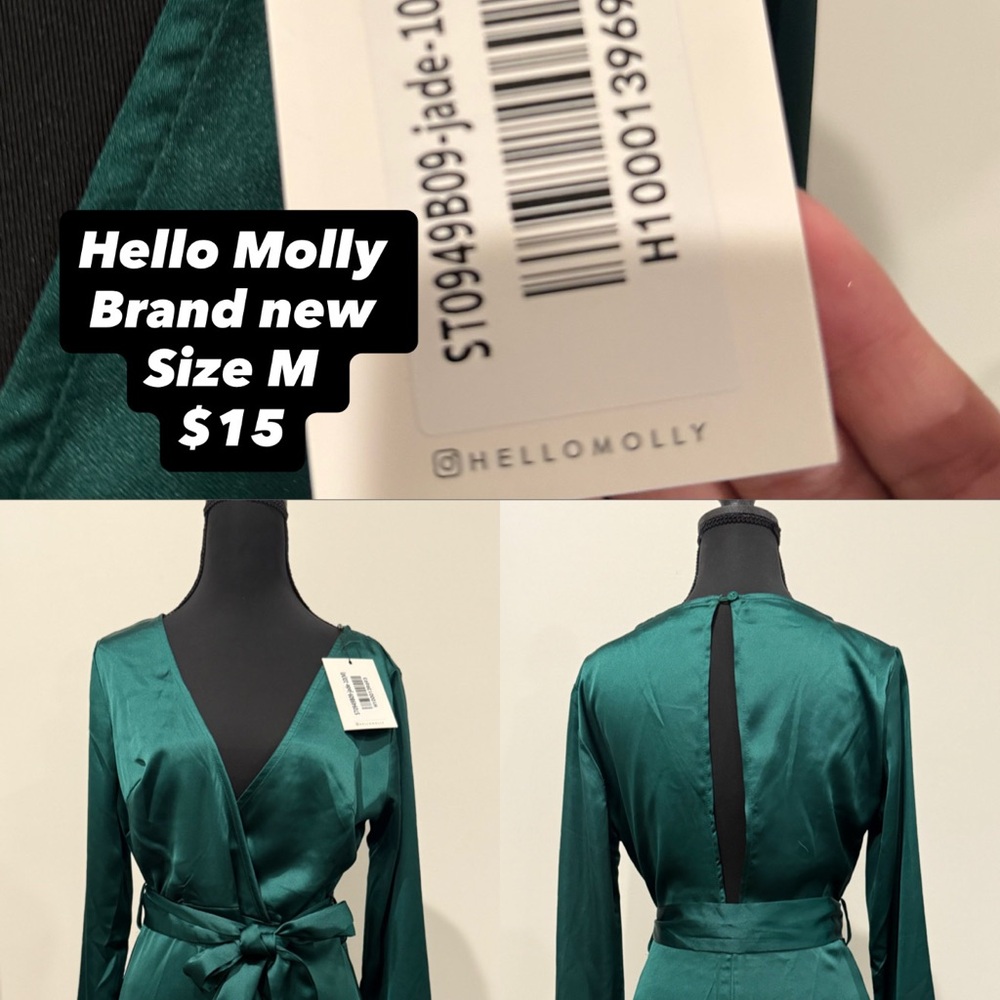Hello Molly Emerald Long Sleeve Dress